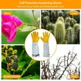 thumbnail image 2 of 1 Pair Gardening Gloves for Men Women, Rose Pruning Gloves Thorn Proof, Adjustable Cuff, Long Leather Cowhide Garden Gloves Gifts & Tools for Gardener Yard Work, 2 of 8