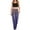 Purple, variant on Women's Pants Relaxed Print Fashion Casual Hippy Harem Smocked Waist Trousers Beach Pants Legging