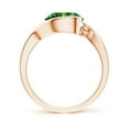 thumbnail image 2 of ANGARA Semi Bezel-Set Solitaire Lab Grown 2.5 Ct Emerald Bypass Engagement Ring for Women in 14K Rose Gold (Size-9mm) | May Birthstone, Anniversary, Jewelry Gift for Women | Lab-Grown Emerald Ring, 2 of 8