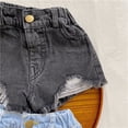 thumbnail image 6 of RUTAYY Toddler Girls Loose Denim Shorts Ripped Soft Elastic Band Jean Trouser Soft Pants, 6 of 8