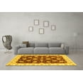 thumbnail image 3 of Ahgly Company Machine Washable Indoor Rectangle Oriental Yellow Traditional Area Rugs, 7' x 9', 3 of 4