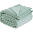 thumbnail image 2 of Cozy Comfort Sage Green Fleece Blankets King Size, 260GSM Soft Lightweight Plush Cozy Fuzzy, 107X89 inches, 2 of 6