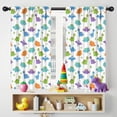 thumbnail image 5 of Blackout Kids Curtains,White Colorful Dinosaurs Clovers Pattern Childrens Insulated Curtains Set Of 2,Bedroom Essentials,Toddler Room Decor 42"x54", 5 of 5