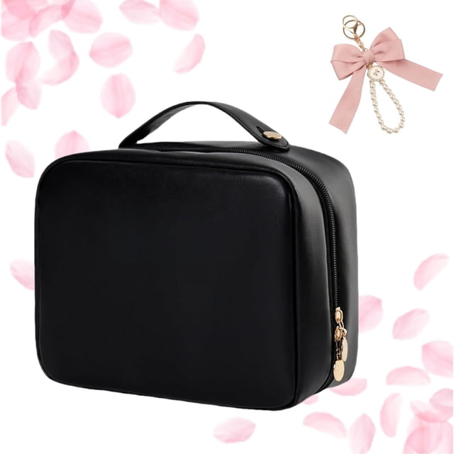 Neceser de cosméticos con múltiples compartimentos, Neceser con múltiples compartimentos, Bolsa Consulbefor, Bolsa de maquillaje portátil de cuero de Pu, Bolsas de cosméticos de viaje grandes para muj