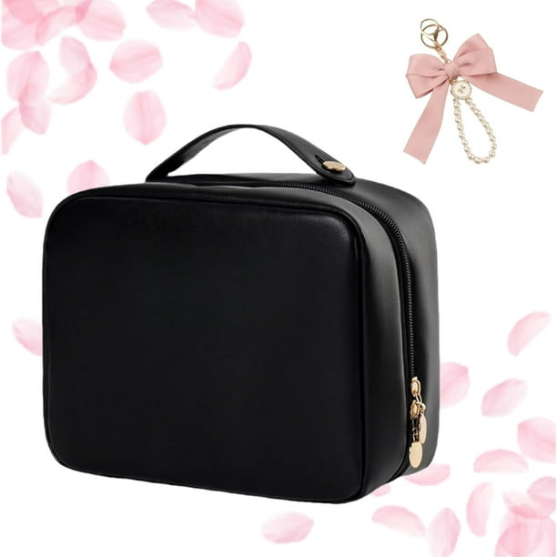 Neceser de cosméticos con múltiples compartimentos, Neceser con múltiples compartimentos, Bolsa Consulbefor, Bolsa de maquillaje portátil de cuero de Pu, Bolsas de cosméticos de viaje grandes para muj