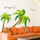 thumbnail image 2 of 3X Pegatinas de palmera de coco para pared, diseño de playa tropical, para sala de estar, 2 of 7