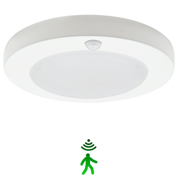 Motion Sensor LED Ceiling Light, 6inch 120V LED Flush Mount Round Lighting Fixture, 10W 700lm LED Closet Light for Indoor/Outdoor, Porches, Closet Rooms, Stairs, Hallways, 3000K Warm White