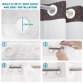 thumbnail image 5 of No Hook Shower Curtain, Brown Shower Curtains for Bathroom with See Through Top Window, Farmhouse Vintage Chocolate Solid Color Waterproof & Washable Bath Curtain Extra Long 72"x84", 5 of 9