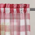 thumbnail image 3 of Buffalo Plaid Tier Curtains, Rod Pocket Checkered Light Filtering Curtain Valance, 3 of 6