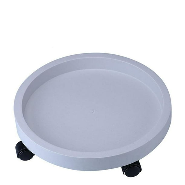Maceta con ruedas giratorias - Soporte para interior y exterior - Resistente y Gris claro S