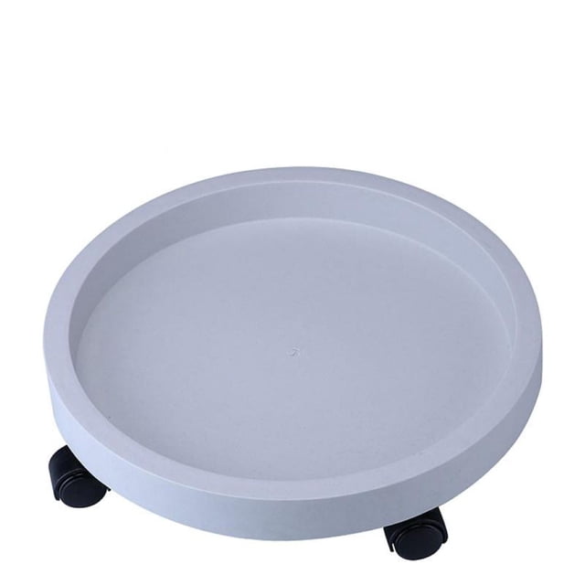 de plástico para plantas - Soporte para macetas con ruedas Marco redondo con ruedas para plantas de interior y exterior - Fácil de mover Gris kusrkot Palet con ruedas