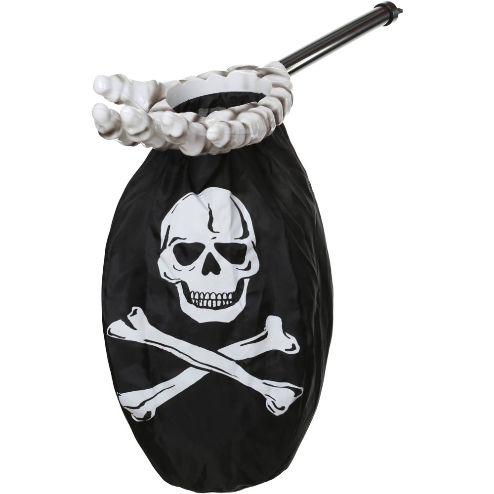 Loot Scoop Skeleton Hand Treat Bag Halloween Costume Accessory