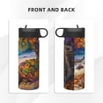 thumbnail image 3 of Sikiie Colorful Maple Leaf Beach Turtle Print 18OZ Insulated Straw Cup, Portable Leak-proof Sports Water Bottle, Stainless Steel Water Cup Suitable for Home and Outdoor, 3 of 8