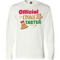 thumbnail image 3 of Inktastic Christmas Official Cookie Taster with Bell and Star Cookie Long Sleeve T-Shirt, 3 of 5
