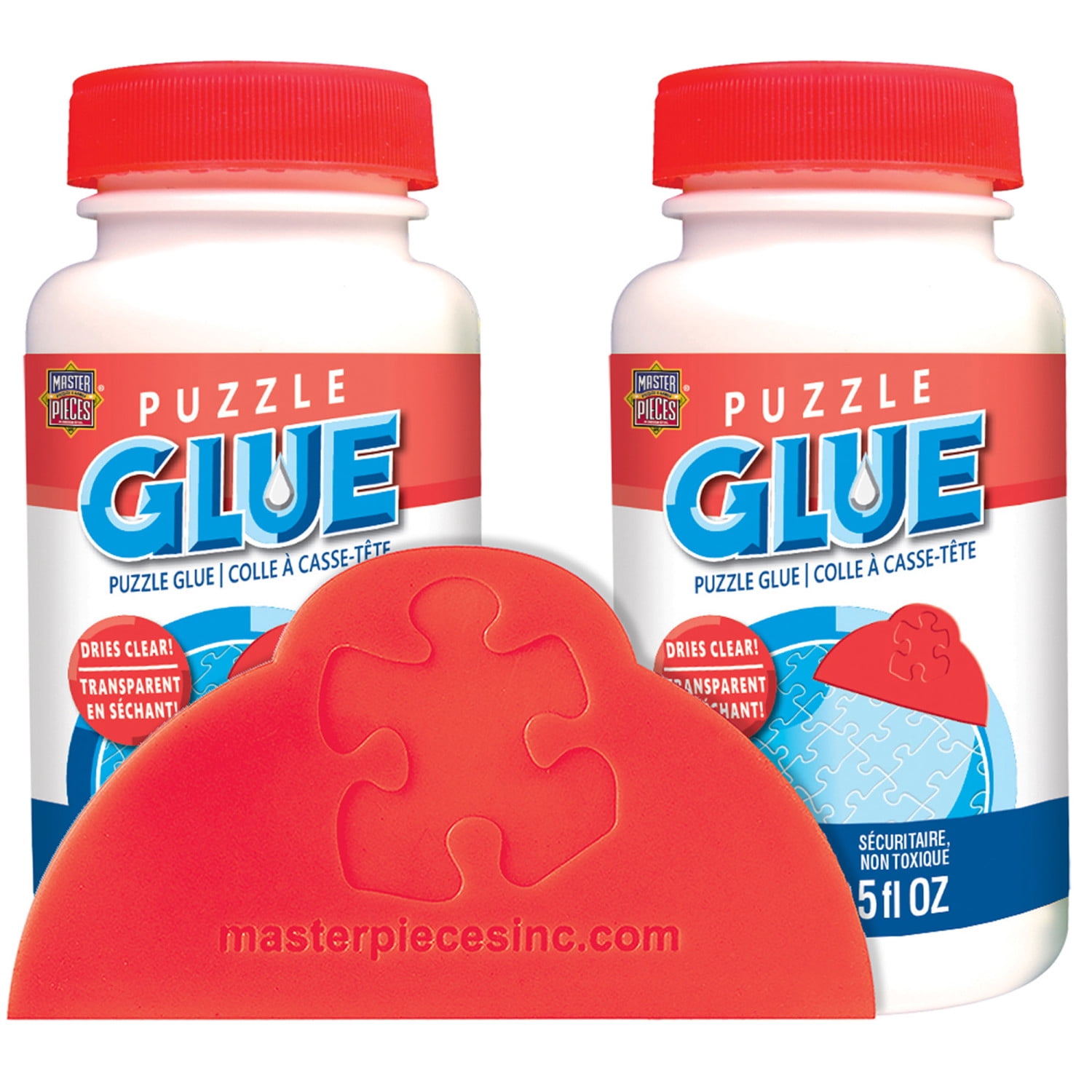 (2 pack) MasterPieces Puzzle Glue with Applicator, Quick Dry Clear Finish Glue for Jigsaw Puzzles, 5 fl oz, 2-Pack