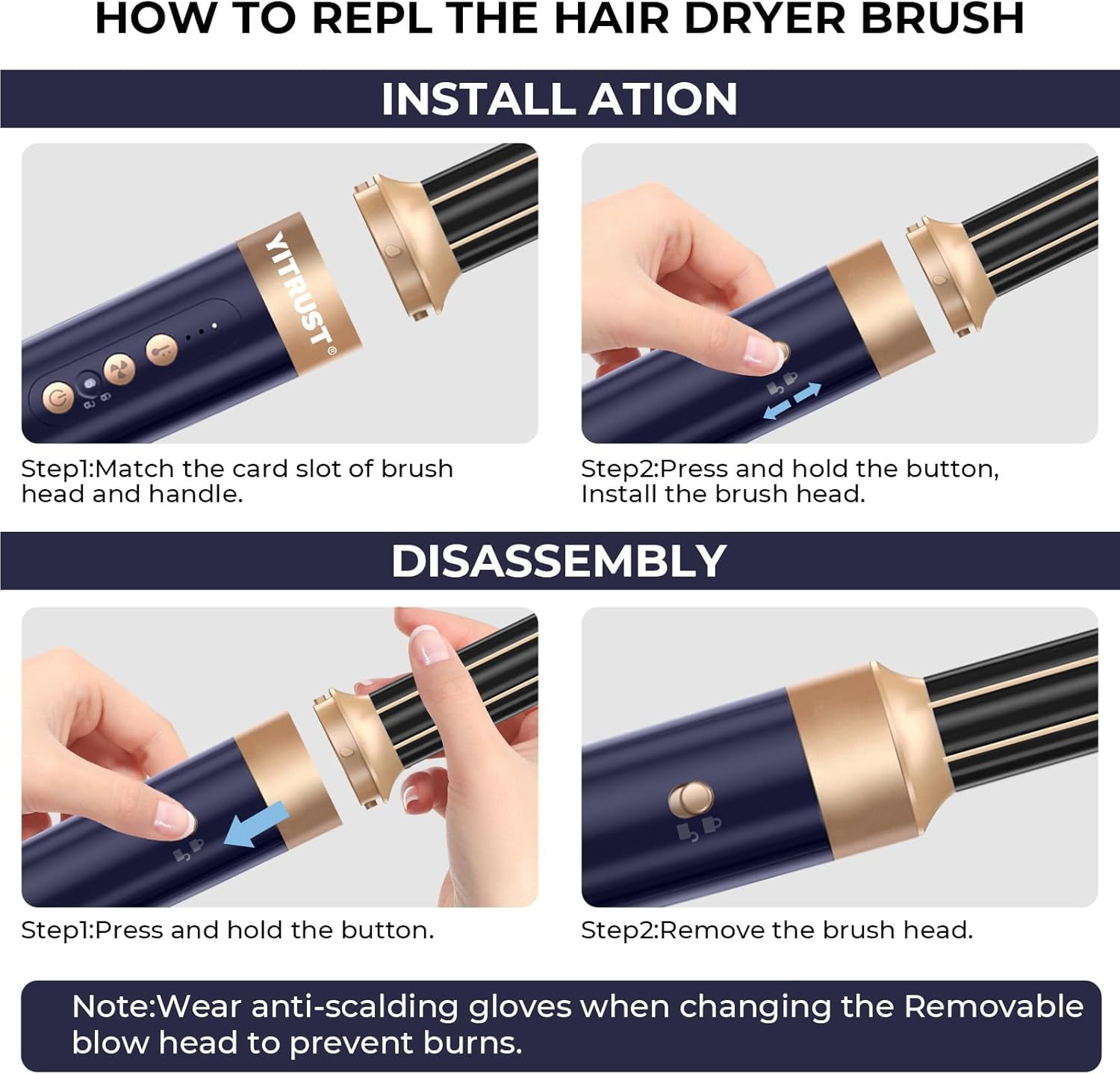 7 in 1 Hair Dryer Brush Blow Dryer Brush 110000 RPM Hot Air Brush Styler Auto Air Curler for Hair Curly Twist Multistyler Professional Ionic Travel Hair Styling Tool Air Styler
