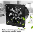 thumbnail image 4 of Ventilador extractor de aire, diámetro del orificio, 150 mm, válvula de extracción de aire, 40 W, montaje en pared, para la cocina, el hogar, la cocina, el garaje (negro),Negro, 4 of 8