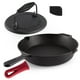 thumbnail image 1 of Juego de sartenes de hierro fundido Cuisinel de 30 cm con prensa para asar y raspador, 1 of 7