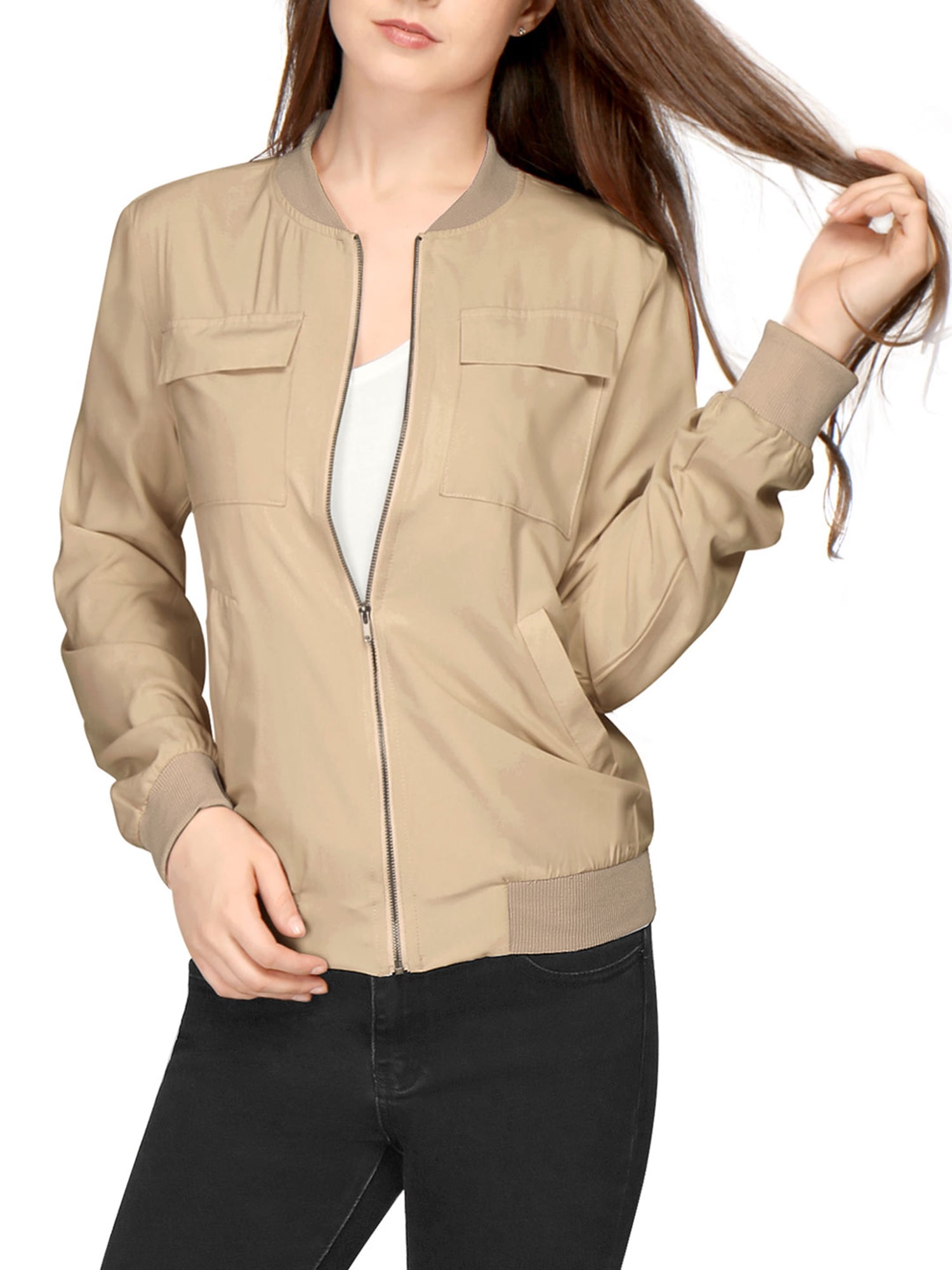 Unique Bargains Unique Bargains Women's Zip Fastening Front Multi