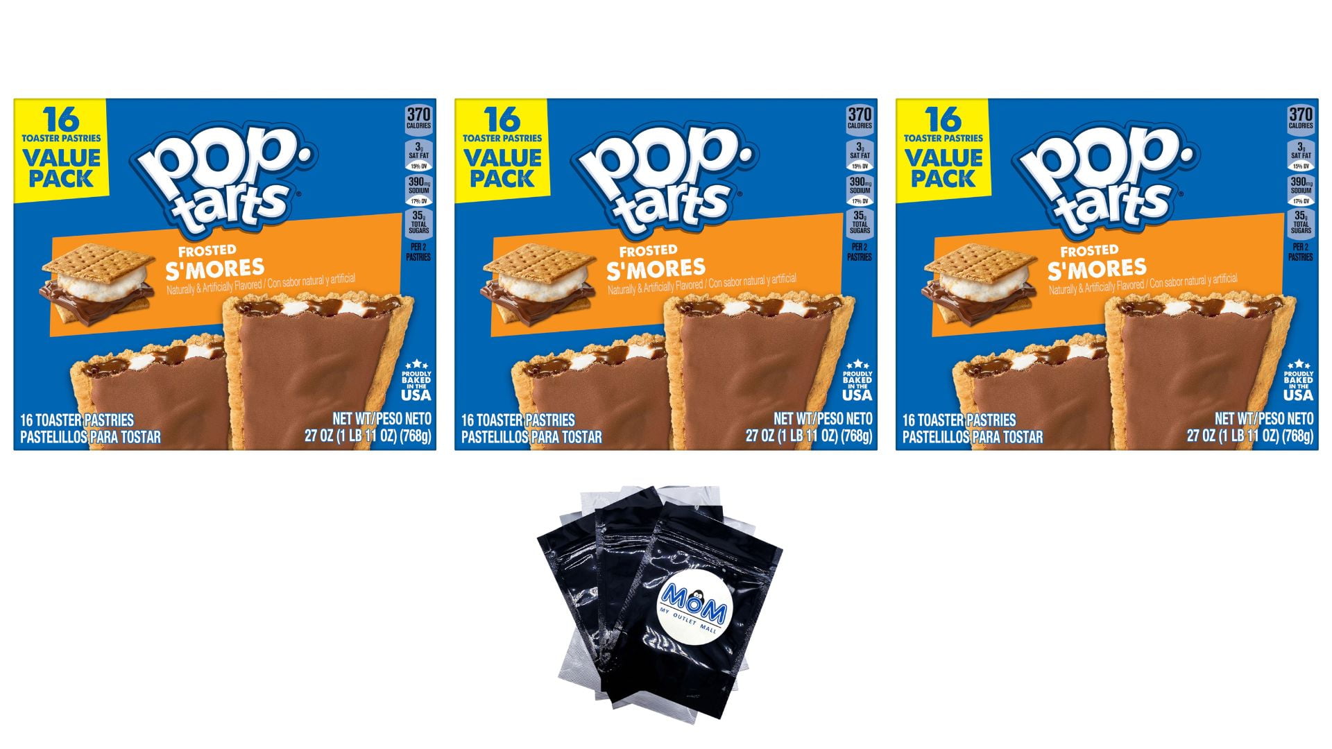 Pop-Tarts Frosted S'mores Instant Breakfast Toaster Pastries, Shelf-Stable,  Ready-to-Eat, 27 oz, 16 Count Box