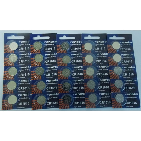 Renata CR1616 3V Lithium Coin Battery 25 Pack   FREE SHIPPING