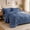 Blue Gray, variant on Lipa Full Comforter Set,7-Piece Bed in a Bag,All Season Bedding Set,Comforter,Flat Sheet,Fitted Sheet,Pillowcases and Shams,Beige