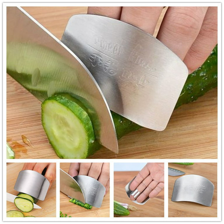 Sunisery Stainless Steel Finger Guards for Cutting Vegetables Meat, Hand Protector Finger Protector, Safe Chopping Tools, Adult Unisex, Size: 2.55 x