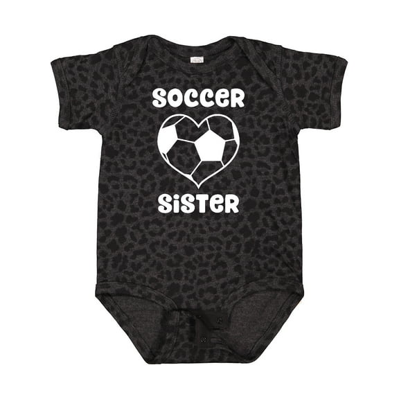Inktastic Heart Soccer Sister Girls Baby Bodysuit