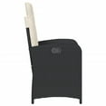 thumbnail image 3 of vidaXL Chaise de Jardin Inclinable avec Coussins en Rotin Poly Noir, 3 of 5