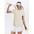 thumbnail image 5 of Ronuti Womens Workout Tops Short Sleeve Activewear T-Shirts Quick Dry Breathable Gym Running Yoga Athletic Wear, 5 of 11