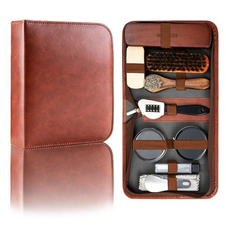 Blarkrus Travel Shoe Polish Kit Bamboo Bone Colorless Cleaning Polishing New Tool W8 Y7I4