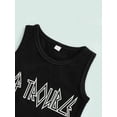 thumbnail image 5 of Franhais Toddler Baby Boys Casual Suit, Letter Printed Sleeveless Tops+Geometric Printed Short Pants, 5 of 8