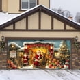 thumbnail image 4 of Large Christmas Garage Door Cover 16x7 ft, Polar Express Snowman Garage Door Banner Decor, Vintage Believe Train Backdrop for Outdoor Indoor Xmas Eve Wall Decor, 4 of 5