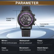 Mens Watches Casual Chronograph Waterproof Sport Military Watch Quartz Watch for Men