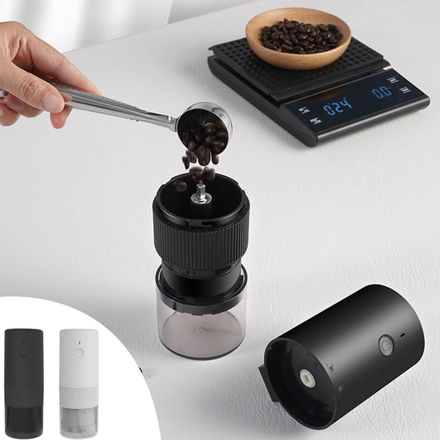 Moulin à Café Portable Rechargeable USB Réglable pour Voyage Maison Cuisine
