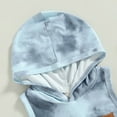 thumbnail image 3 of Gerichy Baby Boy Outfits 2Pcs Toddler Baby Boy Short Pants Set Tie Dye Short Sleeve Hooded Pullover + Drawstring Shorts Casual Summer Boys Outfits, 3 of 5