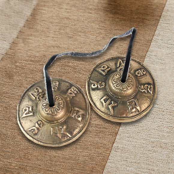 Platillos Tibetanos Tingsha Campanas Hechas a Mano Portátiles 6,5 cm Hugo