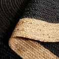 thumbnail image 4 of 7 Ft Round Inner Black Jute Area Rug | Handmade | Solid Farmhouse Design | Natural Jute Rug for Living Room | Dining Room | Bedroom | Kitchen | Hallway | Entryway, 4 of 5