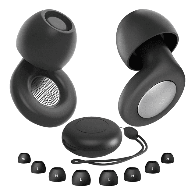Tapones Auditivos Dormir Para Oídos Concierto Con 8 Earplugs Malubero Negro