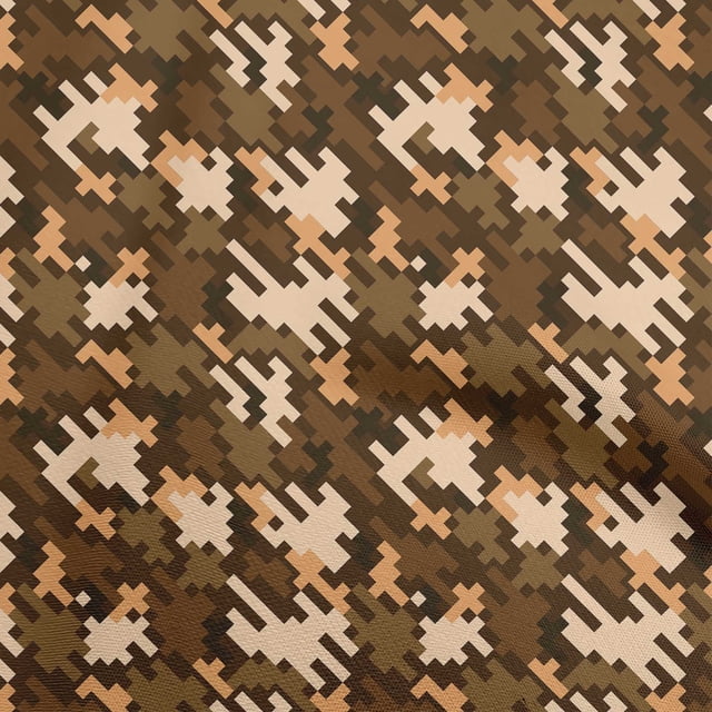 oneOone Cotton Flex Brown Fabric Abstract Fabric For Sewing Printed Craft Fabric By The Yard 40 Inch Wide