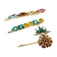 thumbnail image 4 of WHAMVOX 3 pcs Acrylic Colorful Pineapple Water Drop Hair Clip for Fashionable Girl, 4 of 8