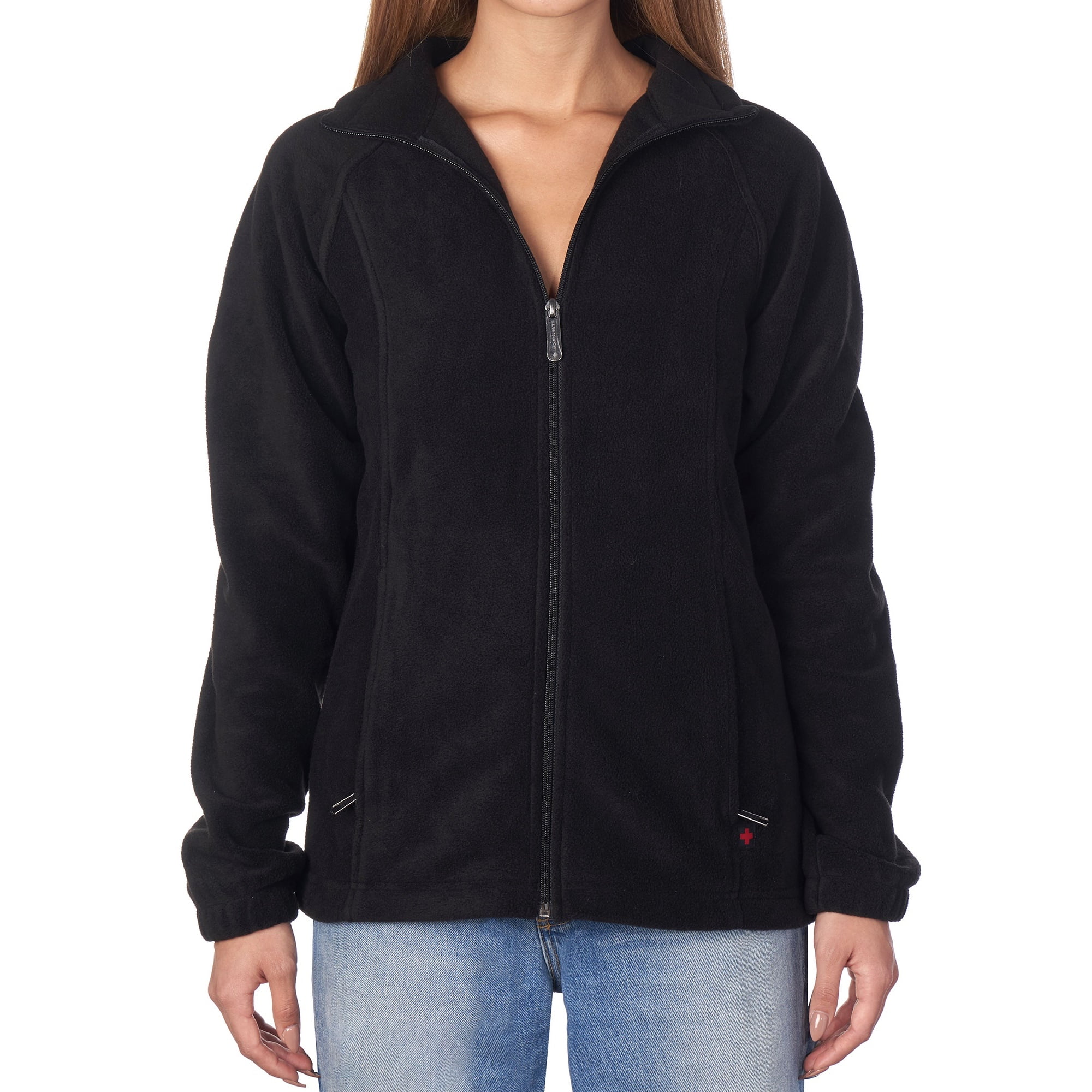 Essentials Girls Polar Fleece Full-Zip Hooded Lightweight Jacket