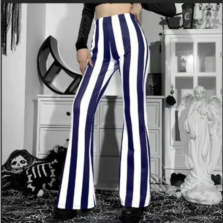 Fashion striped high waist casual pants Fashion striped high waist casual pants