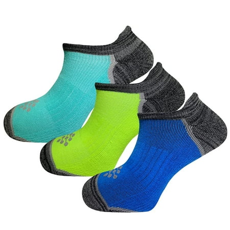

True Energy TRUEENERGY: No Show Tab Running Socks with Infrared Thread- Pain Relief & Circulation Help (3-Pack) Black with Royal Blue/Neon/Turquoise (L/XL) 10