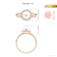 thumbnail image 5 of ANGARA Freshwater Cultured Pearl Ring with Beaded Split Shank in 14K Rose Gold for Women | June Birthstone, Birthday, Anniversary, Jewelry Gift for Women | Pearl Ring, 5 of 8