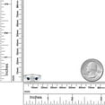 thumbnail image 6 of Gem Stone King 10K White Gold Lab Grown Diamond and Blue Sapphire 3-Stone Ring for Women | 1.04 Cttw | Round 6MM | Gemstone April Birthstone | Size 7, 6 of 6