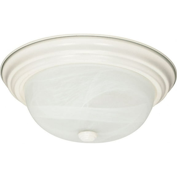 Nuvo 60-221 - 2 Light - 11" - Flush Mount - Alabaster Glass