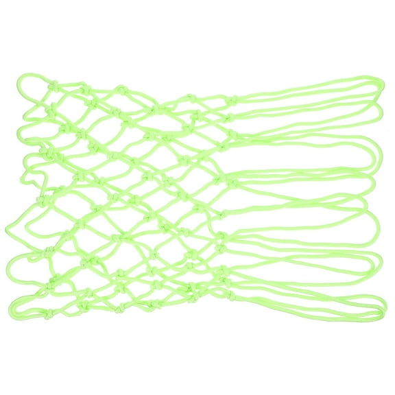Raindrops Nylon Fluorescent Basketball Net Heavy Duty Nylon Glow In Dark Basketball Replacement Net For Kindergarten Outdoor Basketball Light Green
