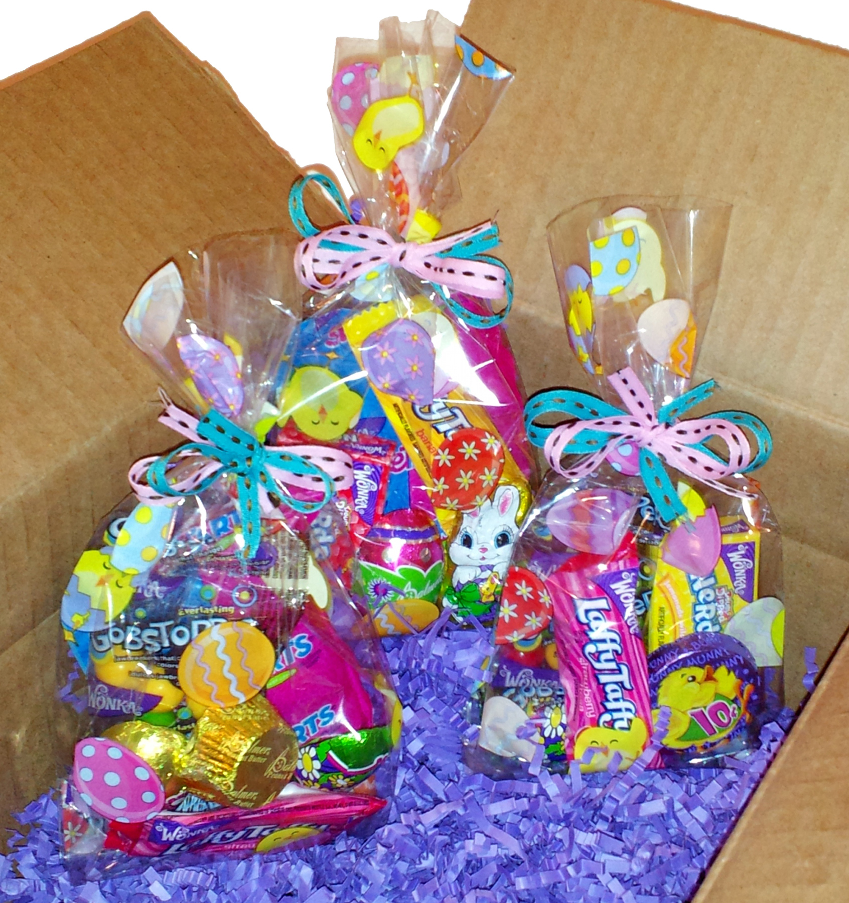 12 Easter Goodie Bags Treat Filled, Chocolate & Brand Candy, Gift Idea for  Kids