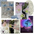 thumbnail image 3 of Louis Garden 1.7m Silk Poppy Artificial Flower Party Backdrop Giant Flowers for Decoration, Blue, 3 of 7